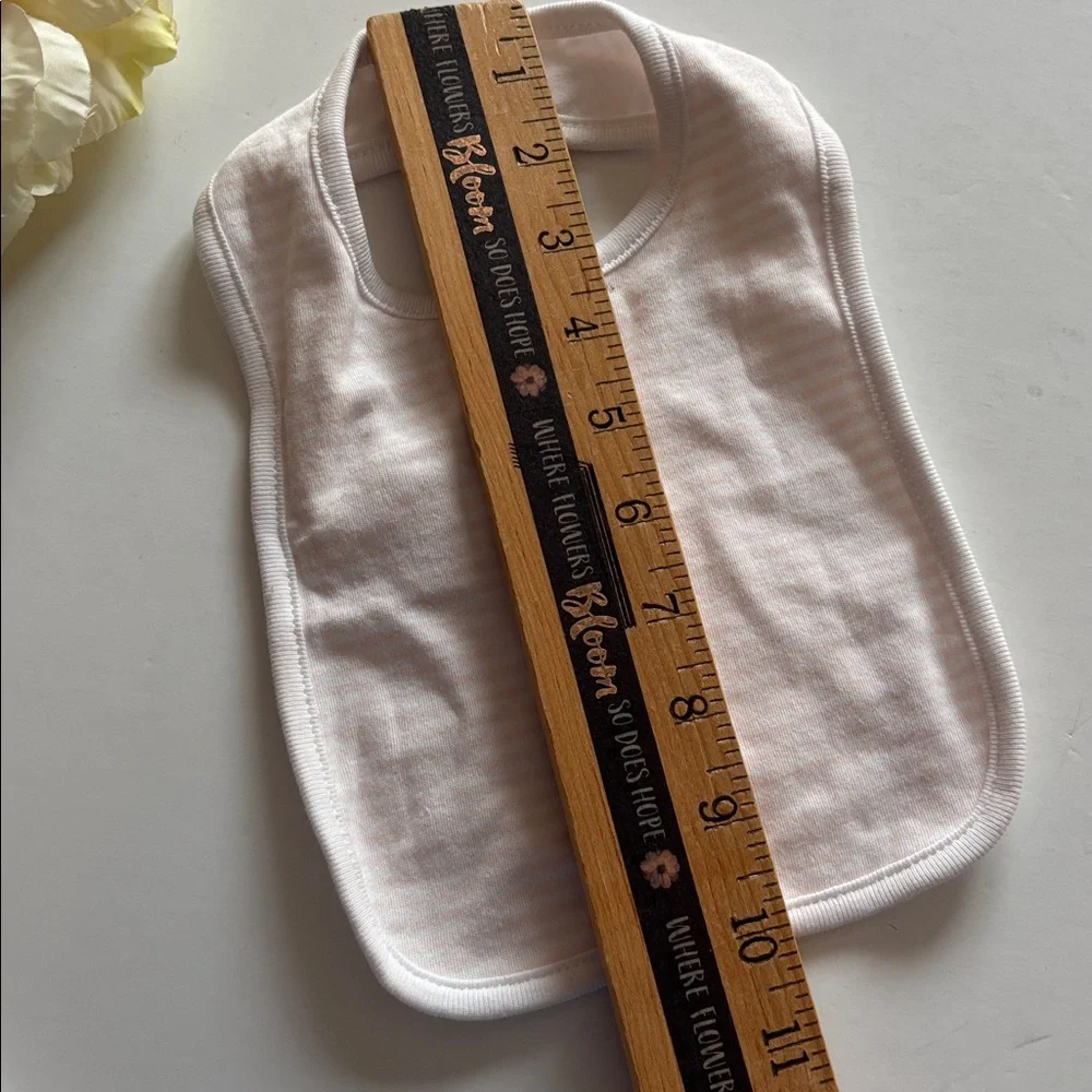 RALPH LAUREN Pony Cotton Interlock Bib Essentials Pink and White Striped BIB 2